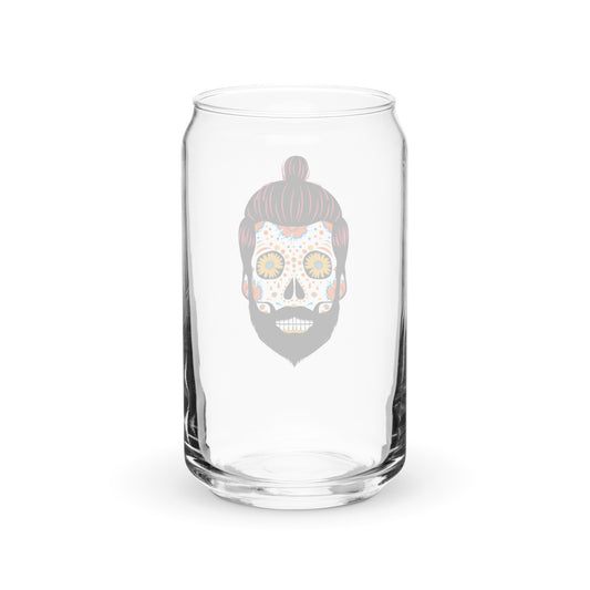 AtSymbolStore Hipster Guy Skull Can-Glass