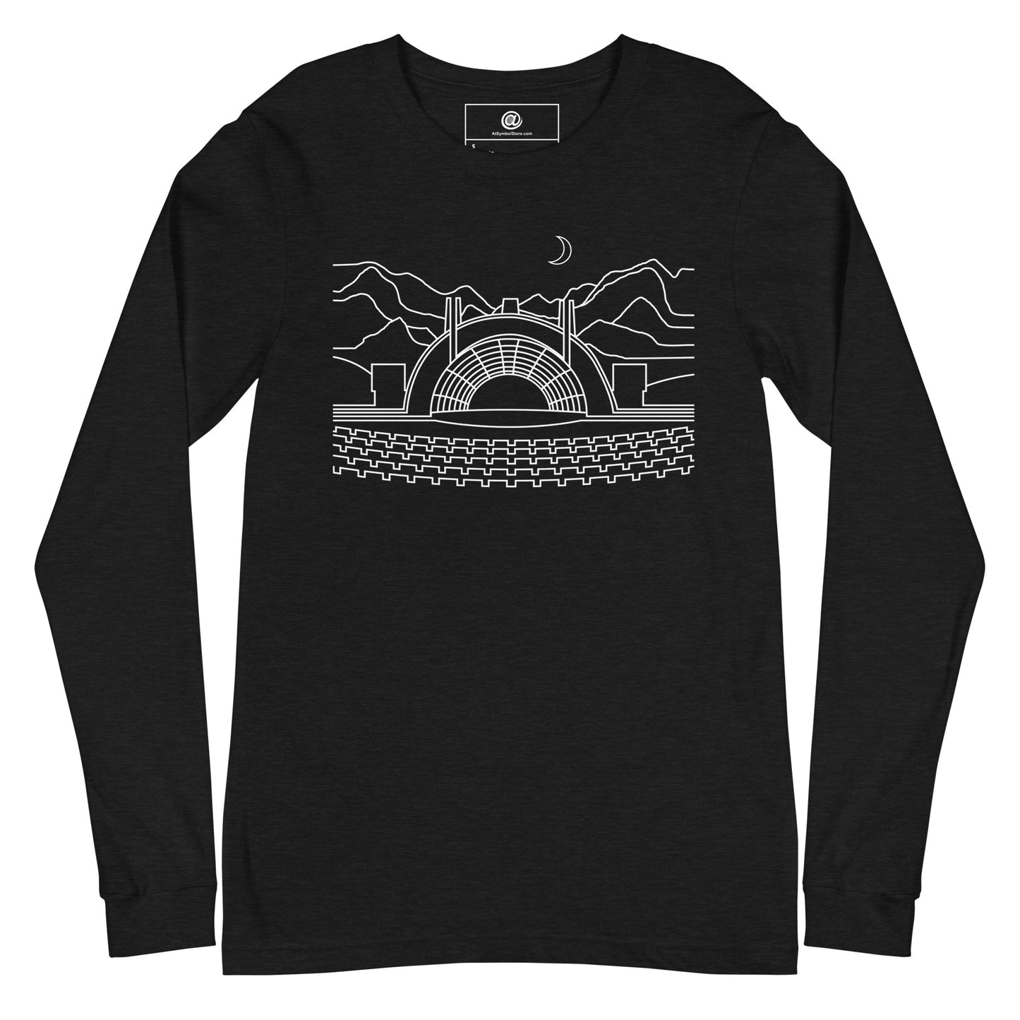 H-Bowl White Print Long-Sleeve T-Shirt (unisex)