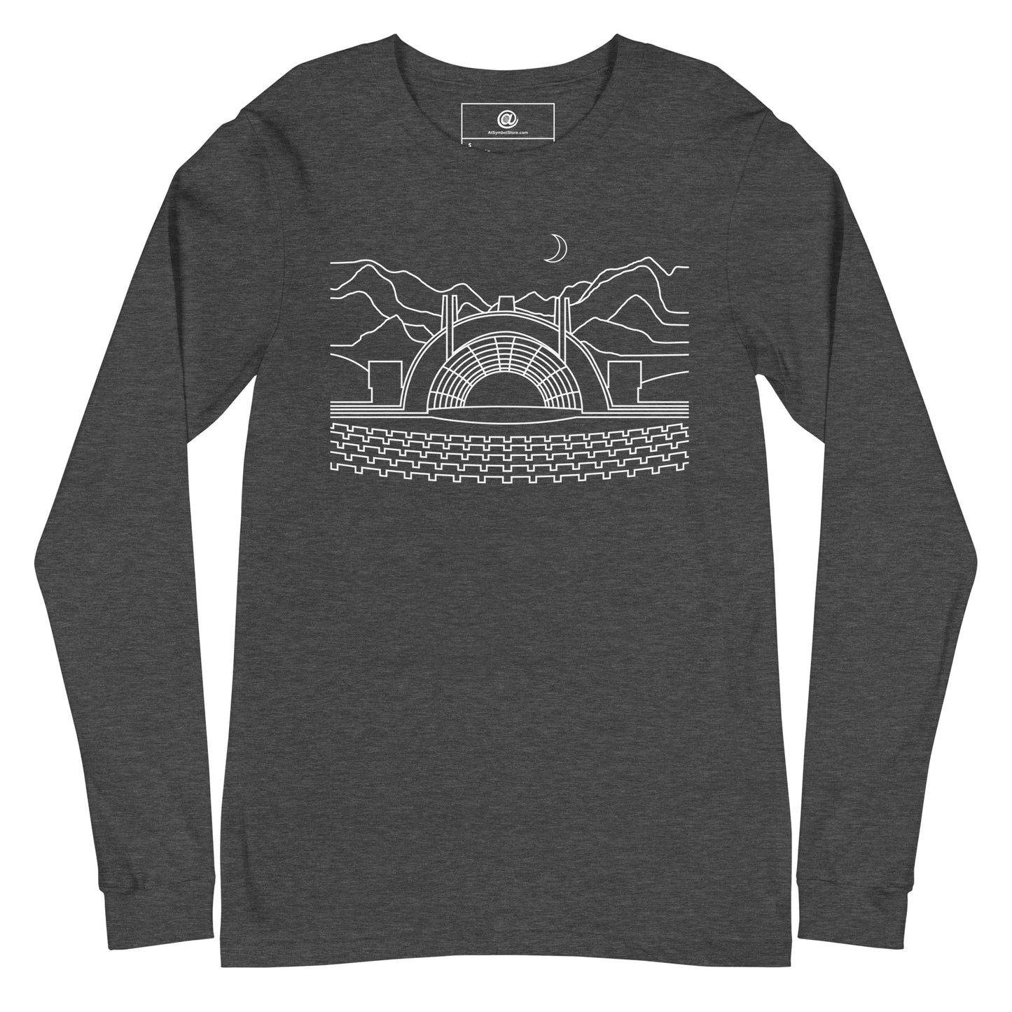 H-Bowl White Print Long-Sleeve T-Shirt (unisex)