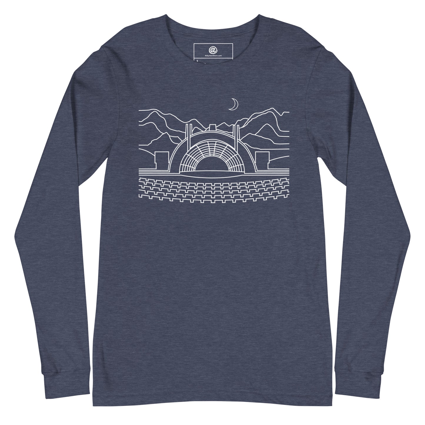 H-Bowl White Print Long-Sleeve T-Shirt (unisex)
