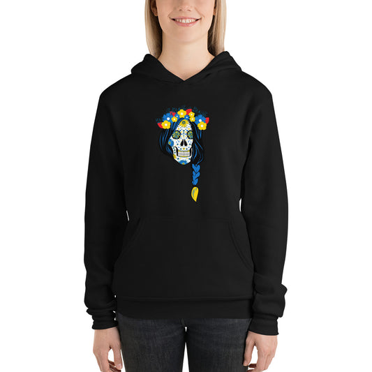 Lady-Ukraine Flower Skull Sweatshirt (unisex)