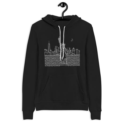 AtSymbolStore NYNY White Line Design Hoodie Sweatshirt (unisex)