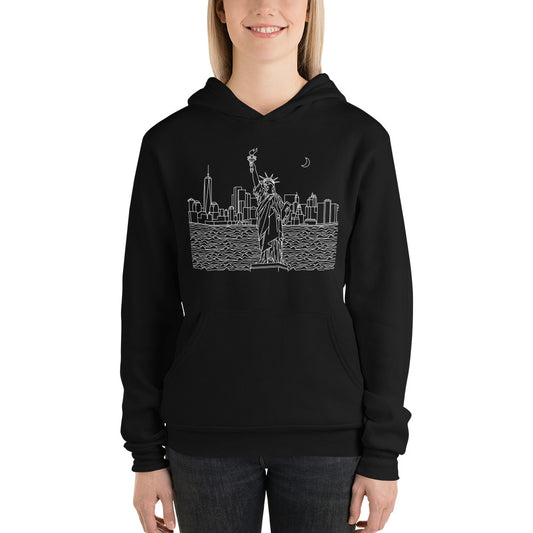 NYNY White Line Design Hoodie (unisex)