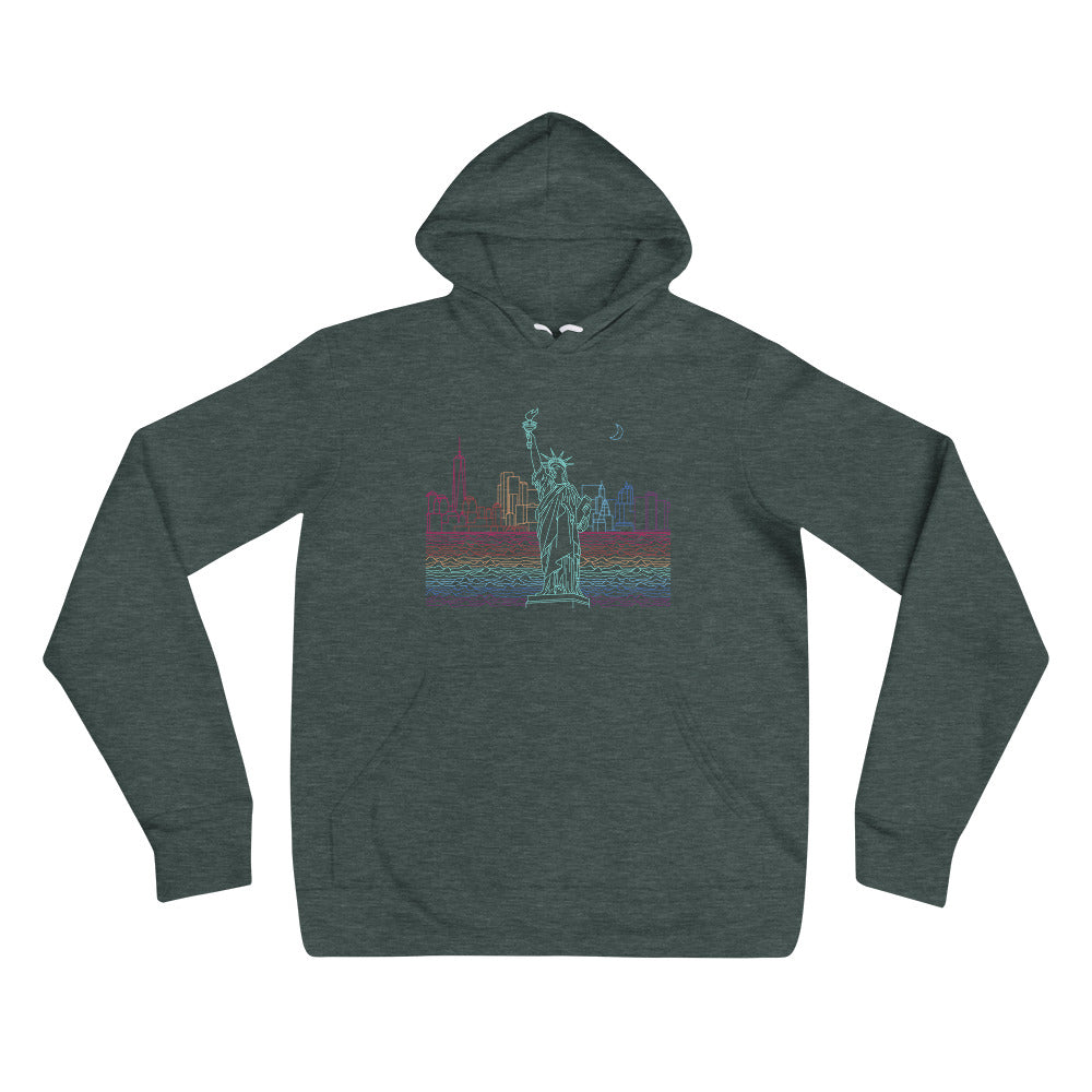 NYNY Color-Bomb Line Design Hoodie (unisex)