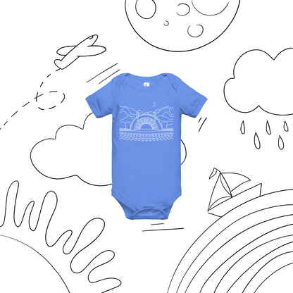AtSymbolStore H-Bowl Line Design Baby Short Sleeve Onesie (unisex)