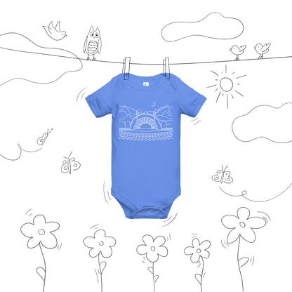 AtSymbolStore H-Bowl Line Design Baby Short Sleeve Onesie (unisex)
