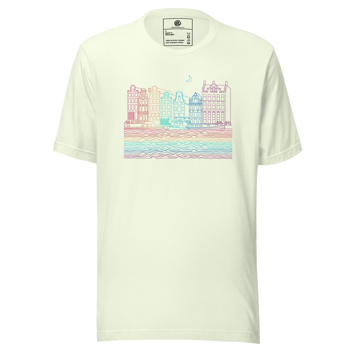 AtSymbolStore Amsterdam Color-Bomb Line Design Short-Sleeve T-Shirt (unisex)