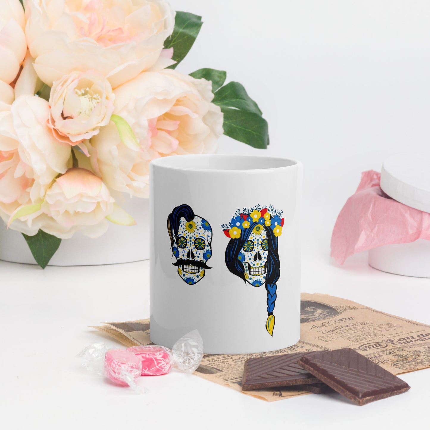 Man & Wife Skull Art Kharkiv Coffee Mug